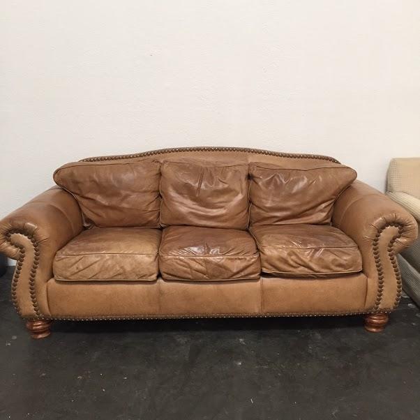 Custom Leather Sofa Chairish