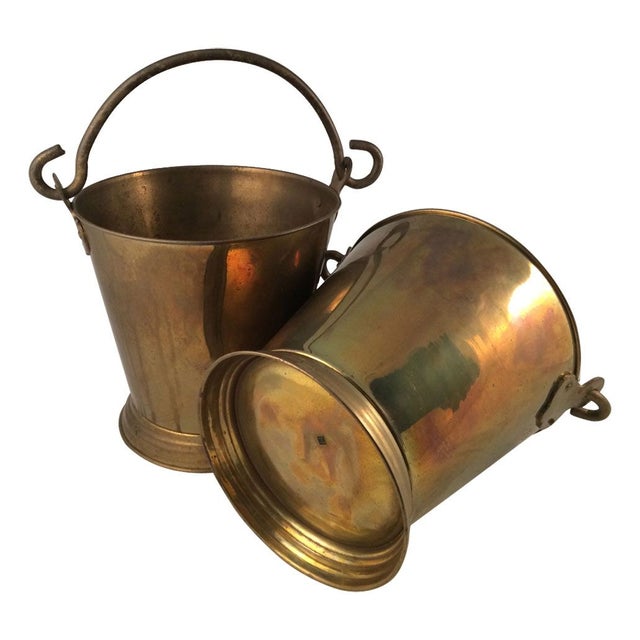 Vintage Brass Fire Buckets A Pair Chairish