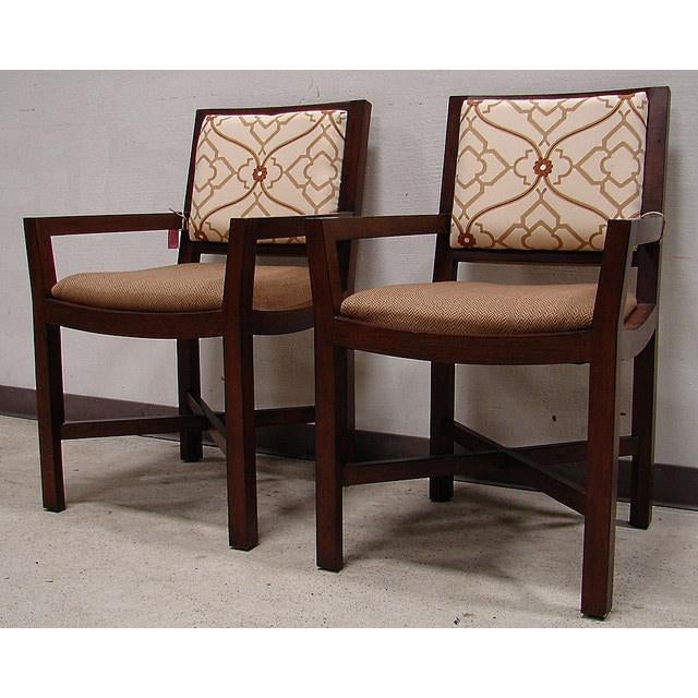 TwoTone Upholstered Dining Chairs A Pair Chairish