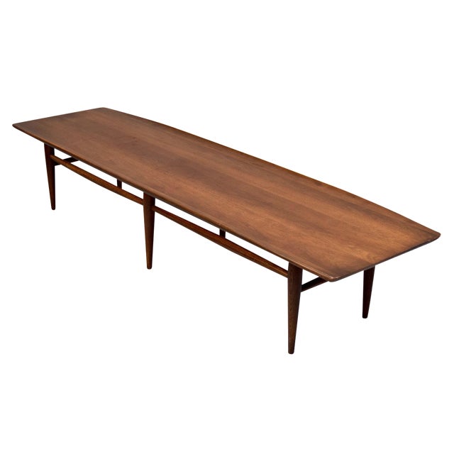 Mid-Century Surfboard Coffee Table by Bassett | Chairish