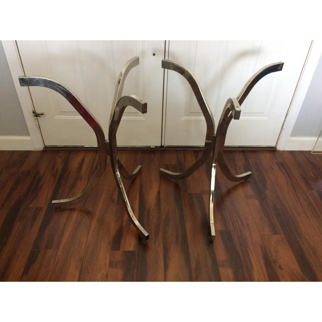 Mid-Century Chrome Cantilever Table Base | Chairish