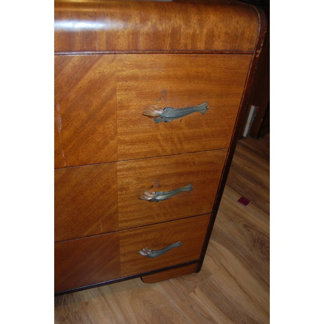 Art Deco Waterfall Dresser with Mirror Chairish