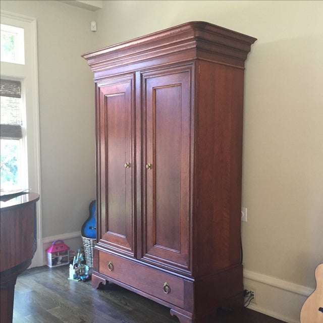 Baker Cherry Wood Armoire Chairish