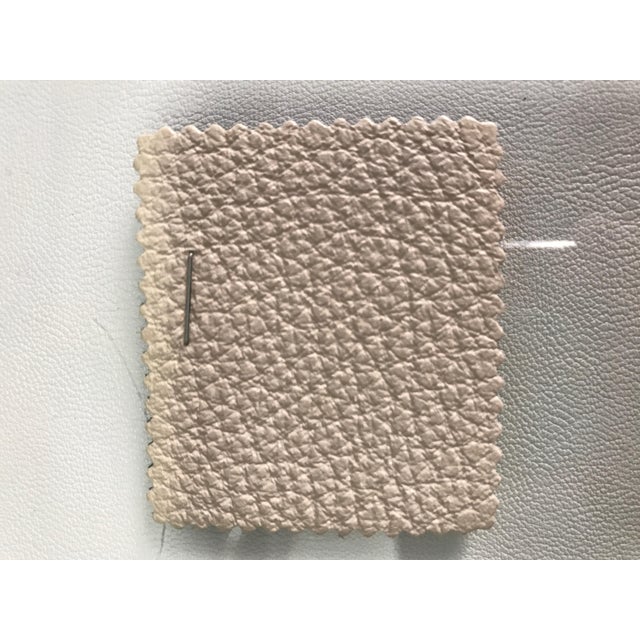 Natuzzi Cream Leather Pillow Chairish