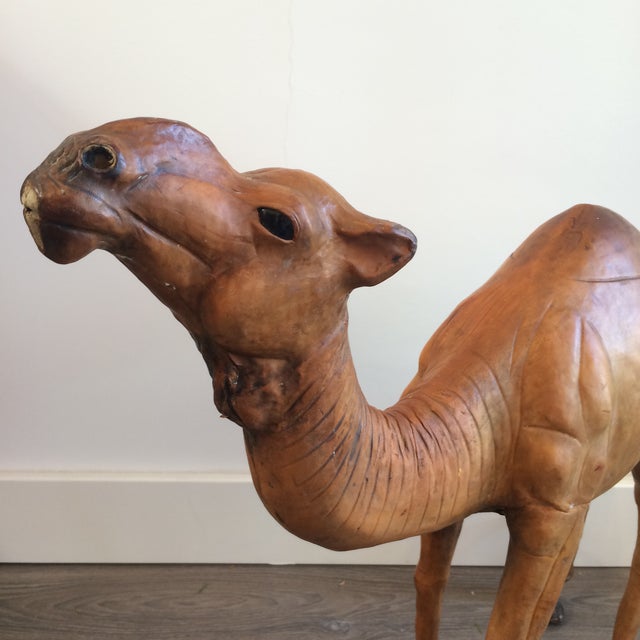 Vintage Leather Camel Statue Chairish
