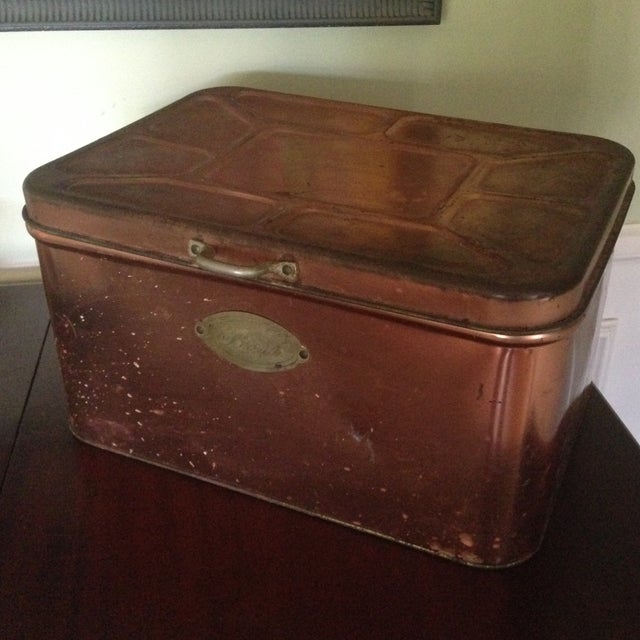 Vintage Copper Bread Box Chairish