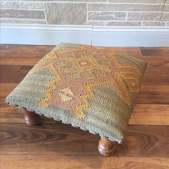 Turkish Jute Kilim Ottoman Chairish