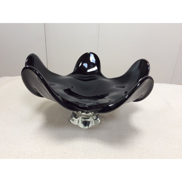 Black Murano Glass Large Decorative Bowl Chairish