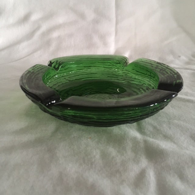 Vintage Emerald Green Glass Ashtray Chairish