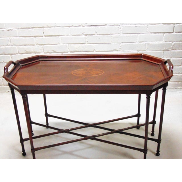 Vintage Oval Inlay Tray Coffee Table Chairish