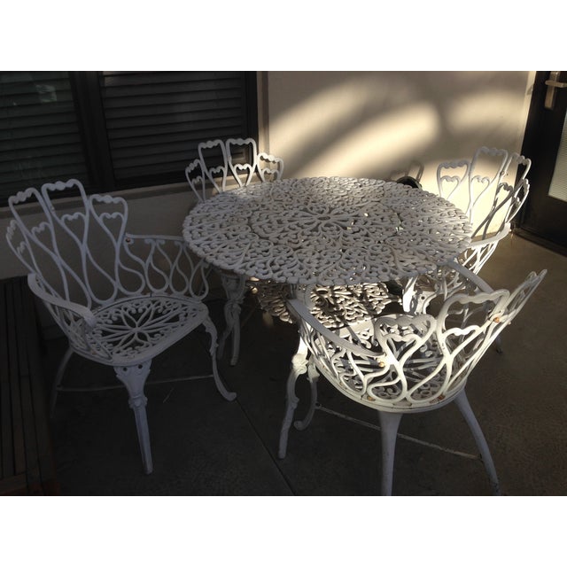 White Outdoor Bistro Dining Set Chairish