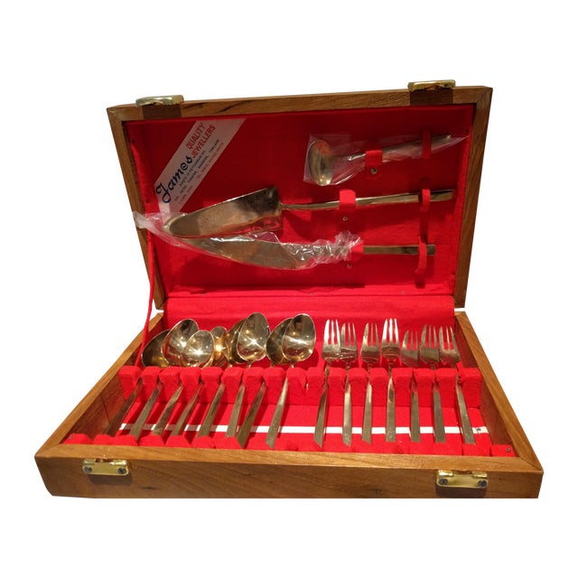 Vintage Siam Thai Bronze Flatware Dessert Set Chairish