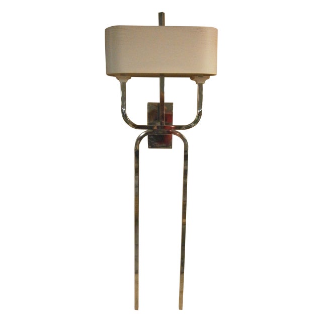 Mid-Century Modern Chrome Mounted Wall Light Chairish