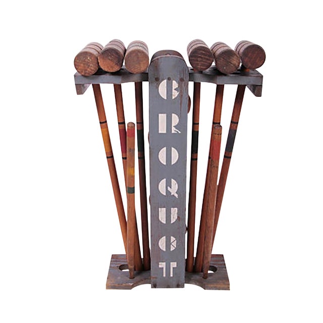 Vintage Croquet Set 24 Pieces Chairish