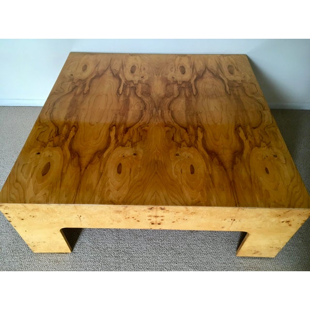 1970’s Milo Baughman Style Burl Wood Coffee Table Chairish