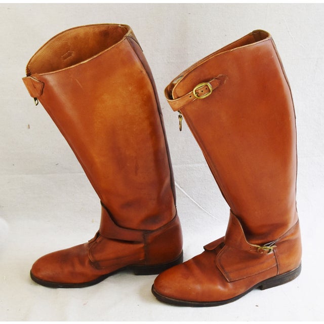 Custom English Equestrian Riding Polo Leather Boots | Chairish