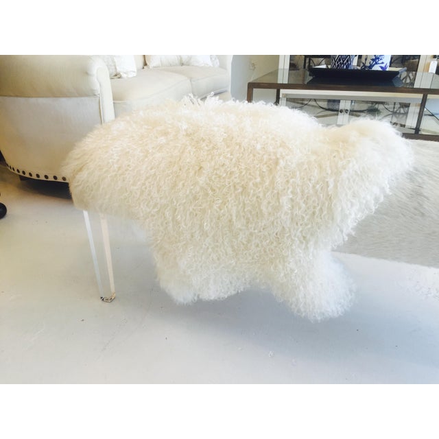 Genuine White Mongolian Lamb Fur Throw Chairish