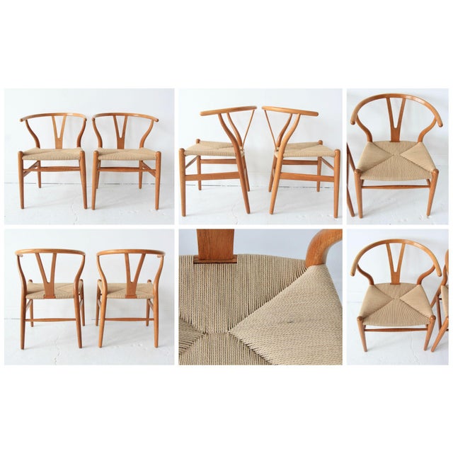 Vintage Hans Wegner Wishbone Chairs Set of 4 Chairish