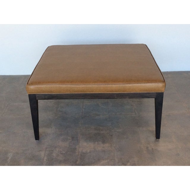 Contemporary Caramel Faux Leather Coffee Table Chairish