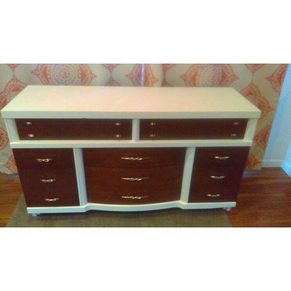 Mid-Century Modern Two-Tone Dresser | Chairish