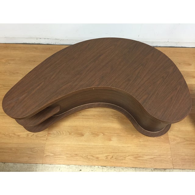 MidCentury Kidney Shaped Bar Cart Coffee Table Chairish