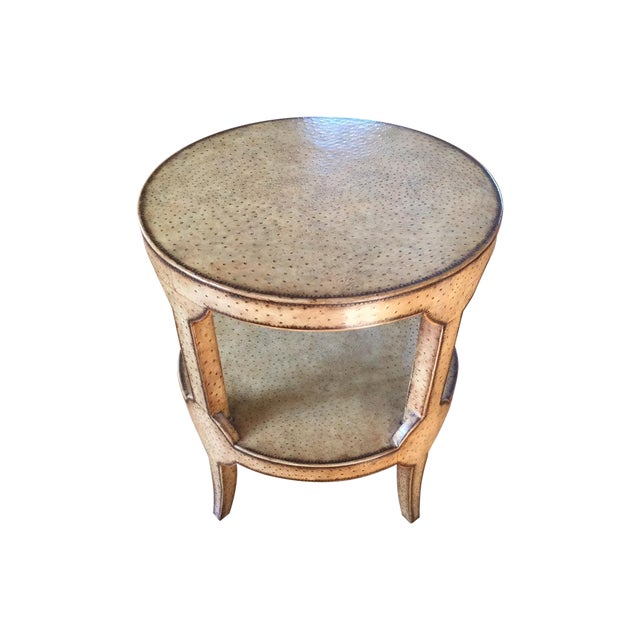Faux Ostrich Side Table Chairish