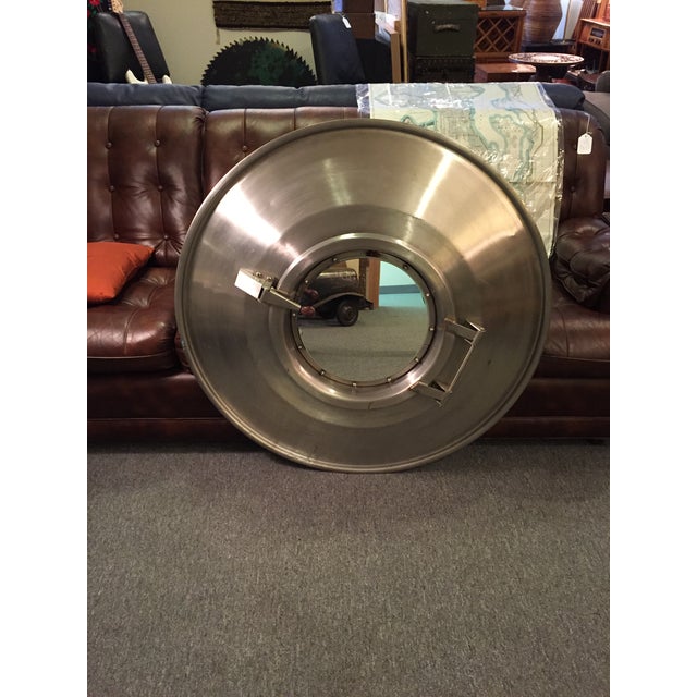 Industrial Stainless Steel Salvage Mirror Chairish