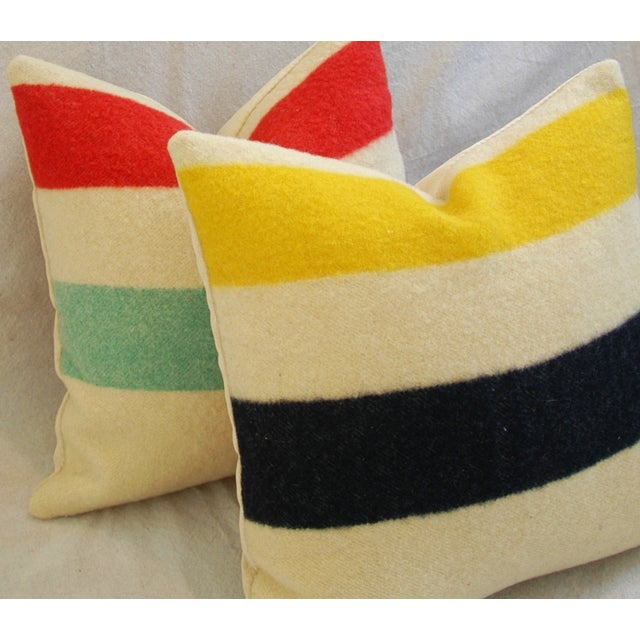 MultiStriped Hudson's Bay Blanket Pillows Pair Chairish