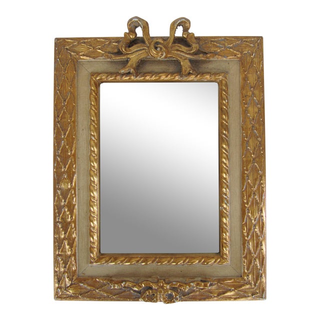 Bow Detail Giltwood Wall Mirror Chairish