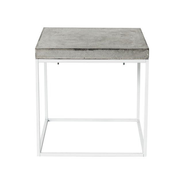 Concrete Top Steel Side Table Chairish