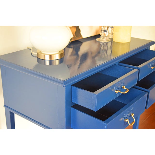 Blue Entryway Console Table Chairish