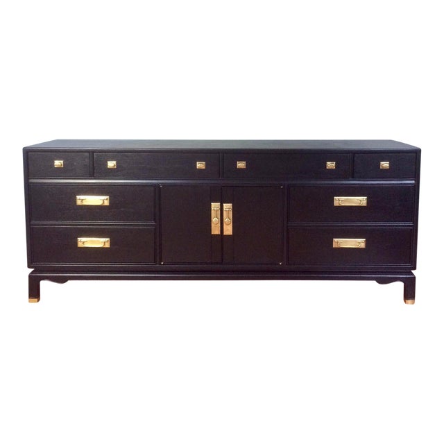 Vintage Long Black Dresser Sideboard Chairish