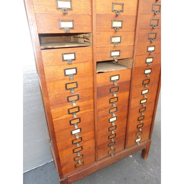 M.Ohmer's Sons Antique Amberg Patent Filing Oak Letter Cabinet | Chairish