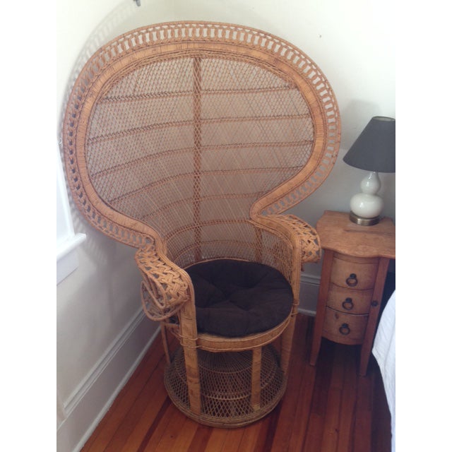 Vintage Wicker Rattan Peacock Chair Chairish