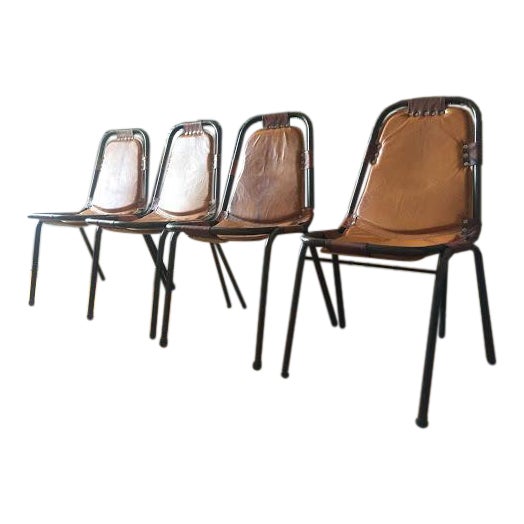 Padded Leather Strap Dining Chairs Set of 4 Chairish