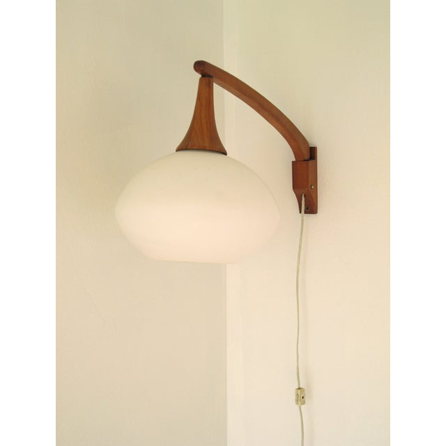 Vintage Danish Modern Teak Lamp Wall Sconce Chairish