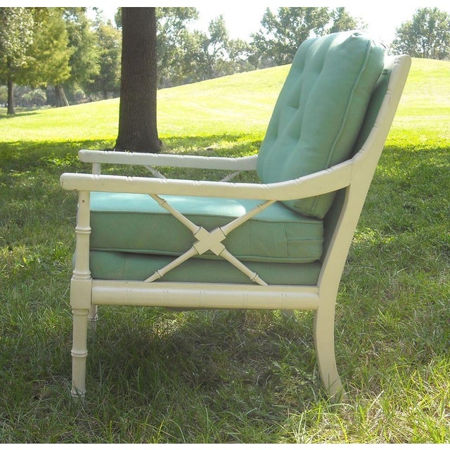 MidCentury Faux Bamboo Lounge Chair Chairish
