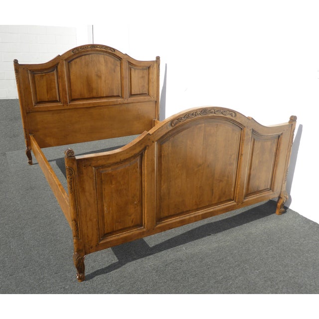 Vintage French Country Carved Wood Full Size Bed Chairish