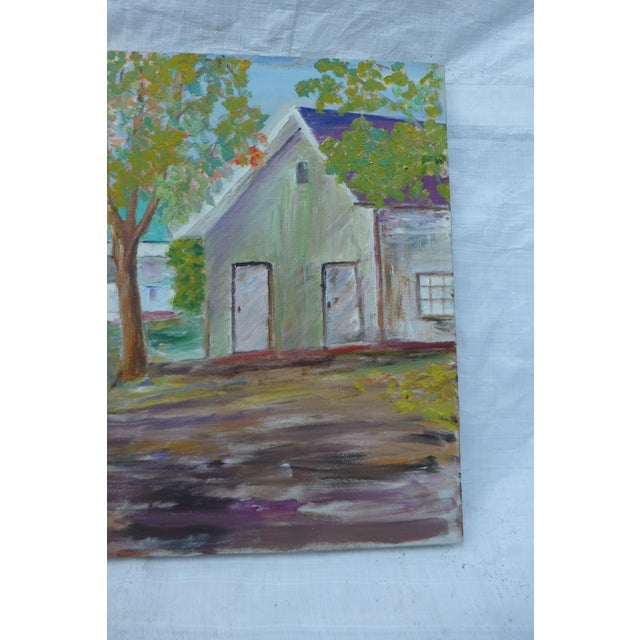 H.L. Musgrave Vintage Signed Town Scene Painting Chairish