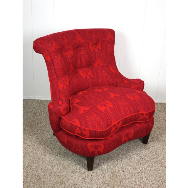 Custom Upholstered Vintage Slipper Chair Chairish