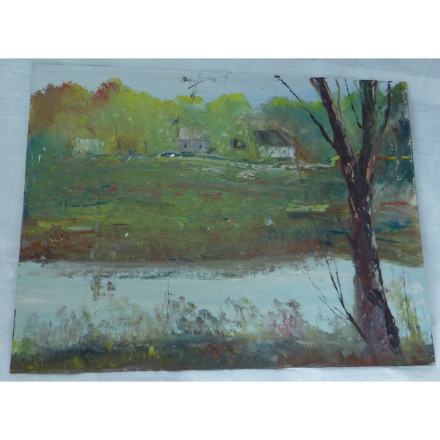 H.l. Musgrave Modernist Landscape Oil Painting Chairish
