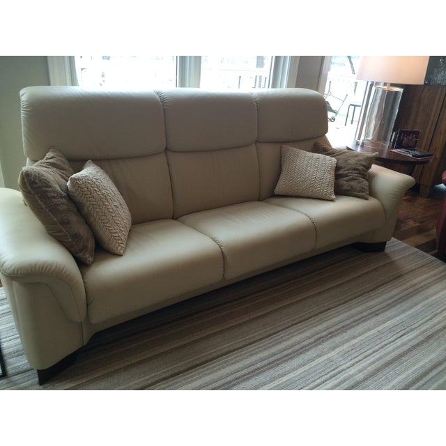 Ekornes Stressless Paradise 3 Seat Leather Sofa Chairish