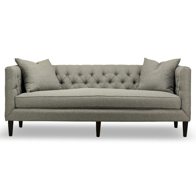 Spectra Home Modern Gray Tuxedo Sofa Chairish