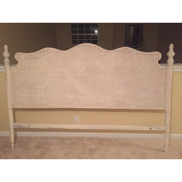 Shabby Chic Wicker & Wood King Headboard Chairish