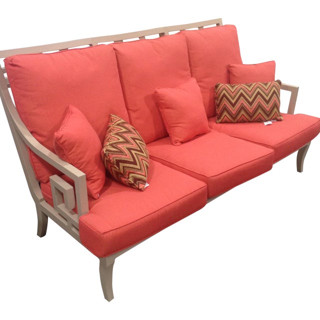 Lane Venture Outdoor Sofa, Peach Color Chairish