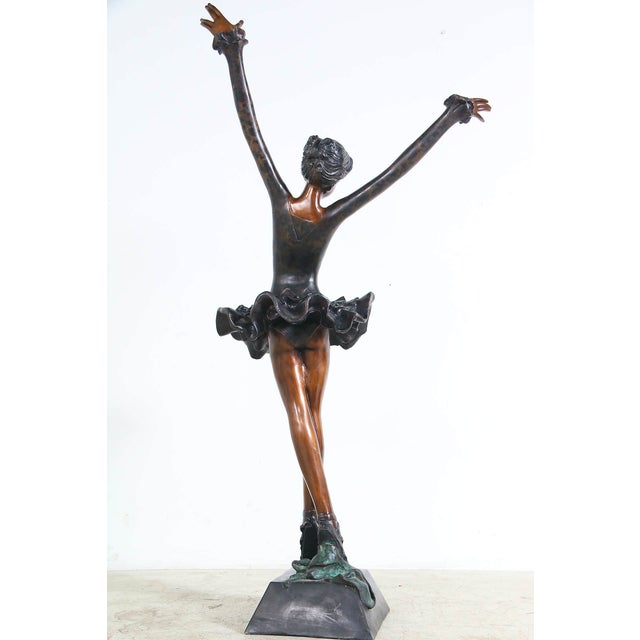 Bronze Ballerina Statue Chairish