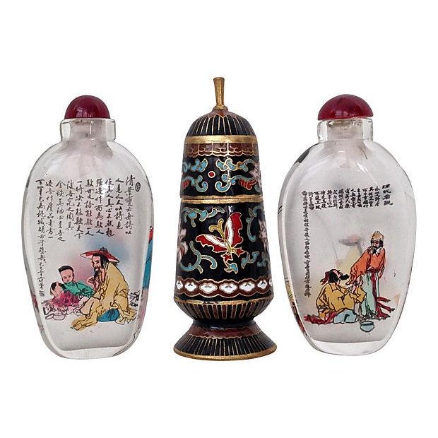Antique Snuff Bottles & Meiji Jar Set of 3 Chairish