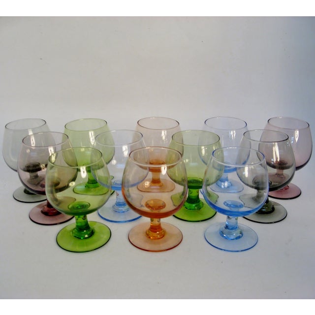 Vintage Multicolored Brandy Glasses Set of 12 Chairish