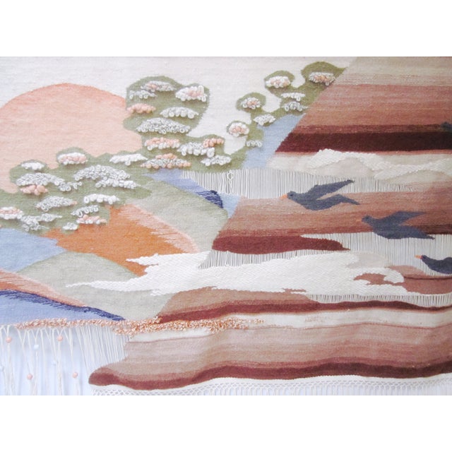 MidCentury Fiber Art Wall Hanging Textile Chairish