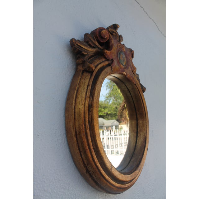 Antique Hand Carved Solid Wood Wall Mirror Chairish